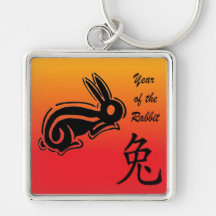 Jahr des Kaninchens Keychain Schlüsselband
