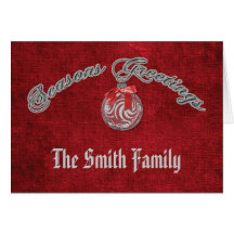Jahreszeiten Greetings_Family Name Grußkarte