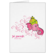Jai Ganesh Elefant-Entwürfe Karte