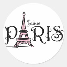J'aime Paris Aufkleber