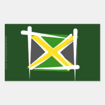 Jamaika-Bürsten-Flagge Aufkleber