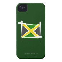 Jamaika-Bürsten-Flagge iPhone 4 Etuis