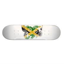 Jamaika-Flagge Skate Board