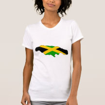 Jamaika-Flaggen-Karte Größengleich Tshirts
