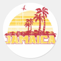 Jamaika-Paradies Runder Sticker