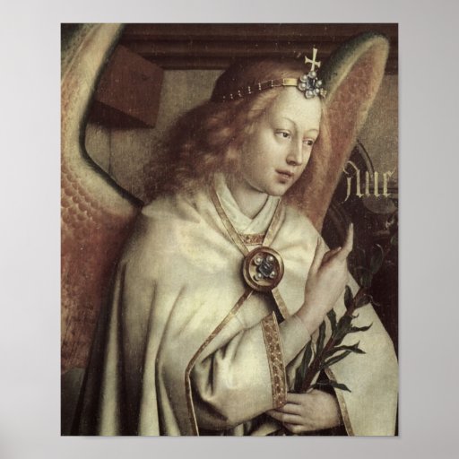 Jan. van Eyck Angel, Genter Altar-Geldstrafe Vinta Plakate