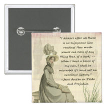 Jane Austen-Buch-Liebhaber Buttons