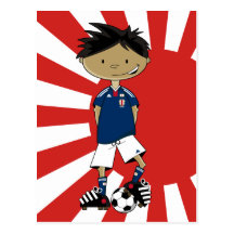 Japan-Fußball-Jungen-Postkarte