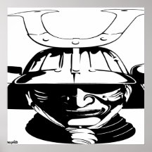 Japan - japanische Samurai-Kriegers-Kunst-Druck-Pl