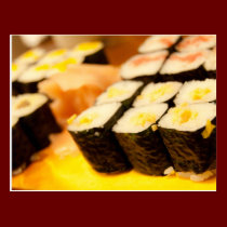 Japan-Sushi-Postkarte postkarten