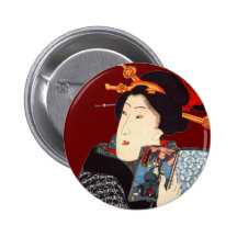 Japanische Frau lesen2 Button
