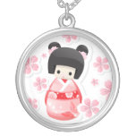 Japanische Geisha-Puppe - Brötchen-Reihe Halskette