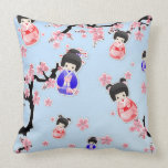 Japanische Geisha-Puppen Zierkissen
