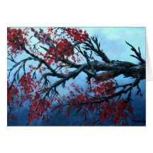 japanische Kirschblüten-Blumenbaum-Orientale-Kunst Grußkarten