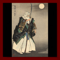 Japanische Kriegers-Malerei. Circa 1922 poster