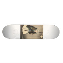 Japanische Kriegers-Malerei. Circa 1922 Skateboarddeck