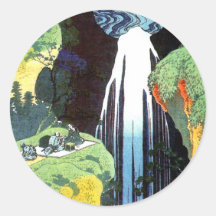 Japanische Kunst Hokusai Amida Wasserfall-schöne K Aufkleber