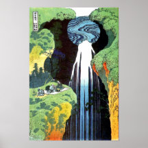 Japanische Kunst Hokusai Amida Wasserfall-schöne K Plakatdrucke