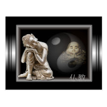 japanische Postkarte Buddha