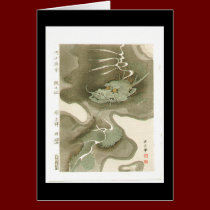 Japanischer Drache, der C. 1700's malt karten