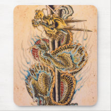 Japanischer Drache Mousepad