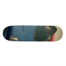 Japanischer Holzschnitt #1 Bedrucktes Skateboard