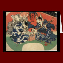 Japanisches malendes C. 1800's karten