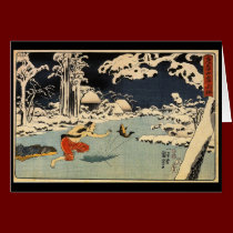 Japanisches malendes C. 1800's karten