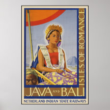 Java- und Bali-Inseln von Romance Plakat