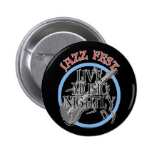 Jazz Fest Live-Musik-Schwarzes Anstecknadelbuttons