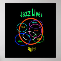 Jazz-Leben Posterdruck