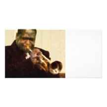 Jazz-Trompeter Foto Grußkarte