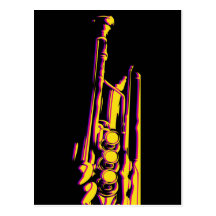 Jazz-Trompeters-Postkarte
