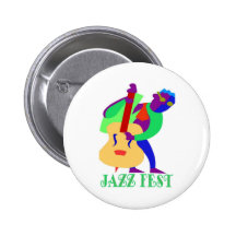 Jazzfest-Blues-Mann Anstecknadelbutton