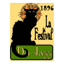 JazzFest Chat Noir 1896 Postkarten