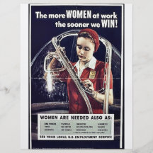 Je mehr Frauen bei der Arbeit, desto eher, das wir Vollfarbige Flyer