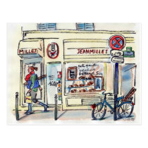 Jean-HirsePatisserie Paris durch Carol Gillott postkarten