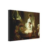 Jean-Honore Fragonard - auf dem Ofen Galerie Falt Leinwand