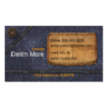 Jeans Visitenkarten Vorlage