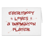 Jeder Lieben ein Badminton-Spieler Karten