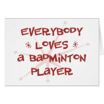 Jeder Lieben ein Badminton-Spieler Karten