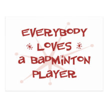 Jeder Lieben ein Badminton-Spieler Postkarten