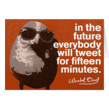 Jeder Tweet Warhol Satiren-Orangen-Karte