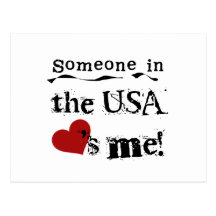 Jemand in den USA-Lieben ich Postkarte