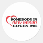 Jemand in neuen Berlin-Lieben ich T-Shirt Runder Sticker