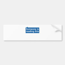 Jemand liest autosticker