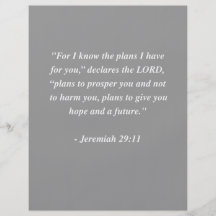 JEREMIAS-29:11 Bibel-Vers Flyerdruck