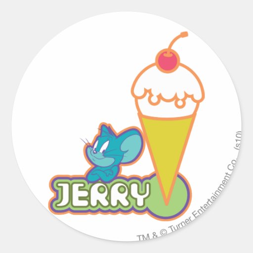Jerry-Eiscreme Runde Sticker