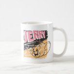Jerry stellen auf Käse gegenüber Kaffee Tasse