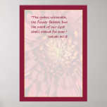Jesaja-40:8 Schrifts-Druck (rote Mama) Plakatdruck